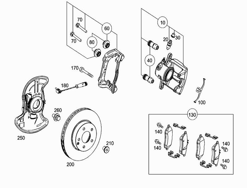 Genuine TEXTAR Mercedes-Benz Brake Pad Set Front­