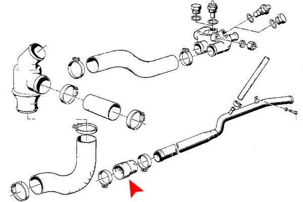 Genuine BMW Engine Coolant Water Hose