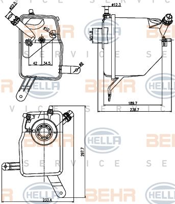 BMW Engine Radiator Coolant Water Expansion Tank