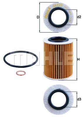 Genuine Mahle BMW Engine Oil Filter and Seal Kit