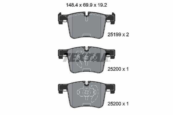 Genuine Textar BMW Brake Pad Set Front