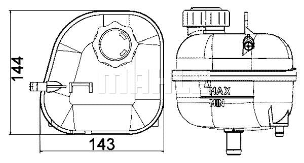 Genuine Mahle Mini Engine Coolant Water Expansion Tank