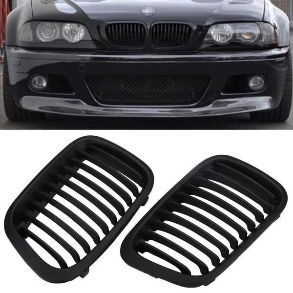 BMW Kidney Radiator Grille Set Left and Right Matt Black