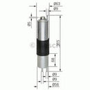 Genuine Bosch BMW Fuel Filter with Pressure Regulator In Line